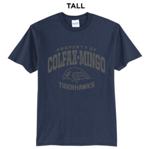 CM Tigerhawks  Tall Core Blend short Sleeve T Shirts – Navy