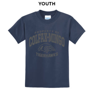 CM Tigerhawks Youth Short Sleeve Tee -Navy