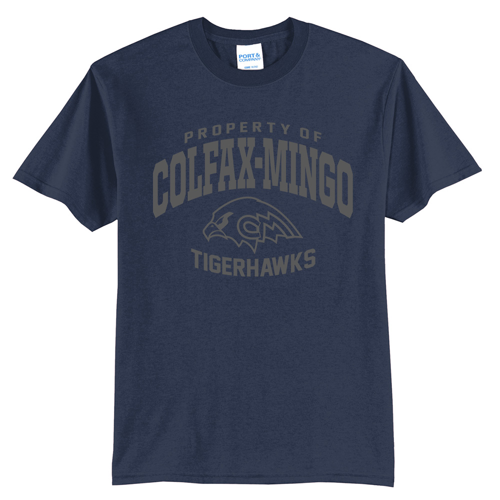 CM Tigerhawks Unisex Short Sleeve Tee - Navy