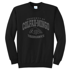 CM Tigerhawks Unisex Fleece Crewneck Sweatshirt-Black