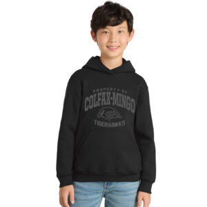 CM Tigerhawks Youth Fleece Hooded Sweatshirt-Black