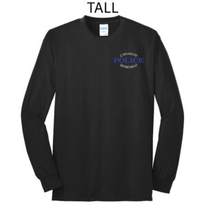 Camanche Police Tall Long Sleeve Tee-Black