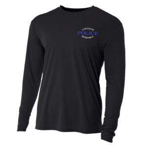 Camanche Police Adult Cooling Performance long sleeve Crew Tee-Black