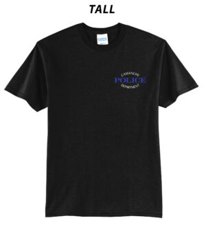 Camanche Police Tall Short Sleeve Tee-Black