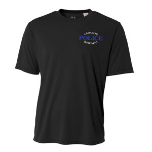Camanche Police Adult Cooling Performance Tshirt-Black