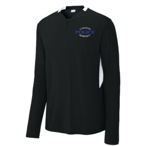 Camanche Police Sport-Tek Men Club 1/4-Zip Pullover-Black/White