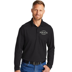 Camanche Police CornerStone Men Select Lightweight Snag Proof Long Sleeve Polo-Black
