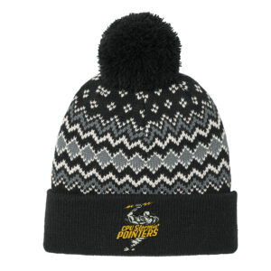 CPU Port Authority Alpine Pom Beanie-Deep Black Gusty Grey