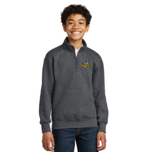 CPU Youth Core Fleece 1/4-Zip Pullover Sweatshirt-Dark Heather Grey