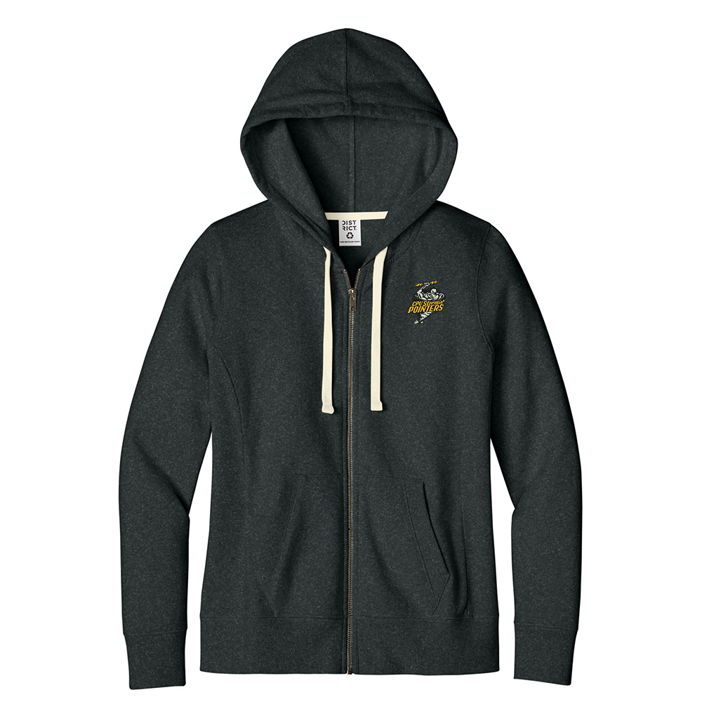 CPU District Women's Re-Fleece Full-Zip Hoodie -Charcoal Heather