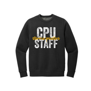 CPU Rah Rah District Wash Fleece Crew Unisex-Black