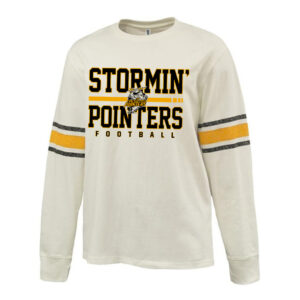 CPU FB Pennant HEAVYWEIGHT 8.0 oz. antique white cotton jerseyarchive-style printed sleeve stripe-Gold/Bl