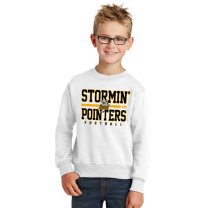 CPU FB Youth Fleece Crewneck Sweatshirt-White