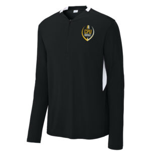 CPU FB Sport Tek Men Club 1/4 Zip Pullover-Black/White