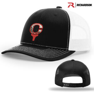 River King Golf Richardson Pro Crown Mesh Back solid color Adjustable back cap split-black/white