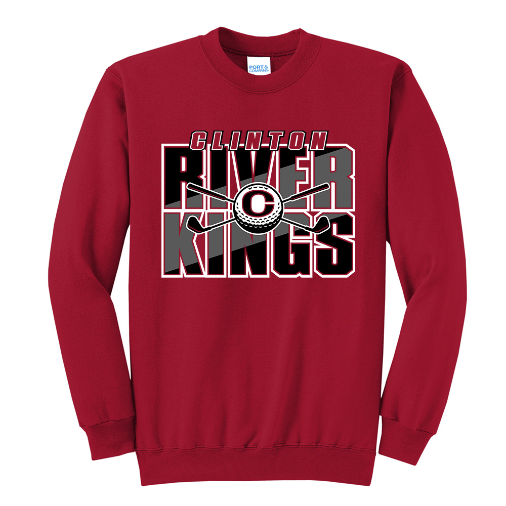 River King Golf Unisex Fleece Crewneck Sweatshirt-Red