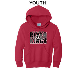 River King Golf Youth Hooded Sweatshirt -Red