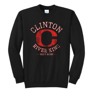 River King Golf Unisex Core Fleece Crewneck Sweatshirt – Black