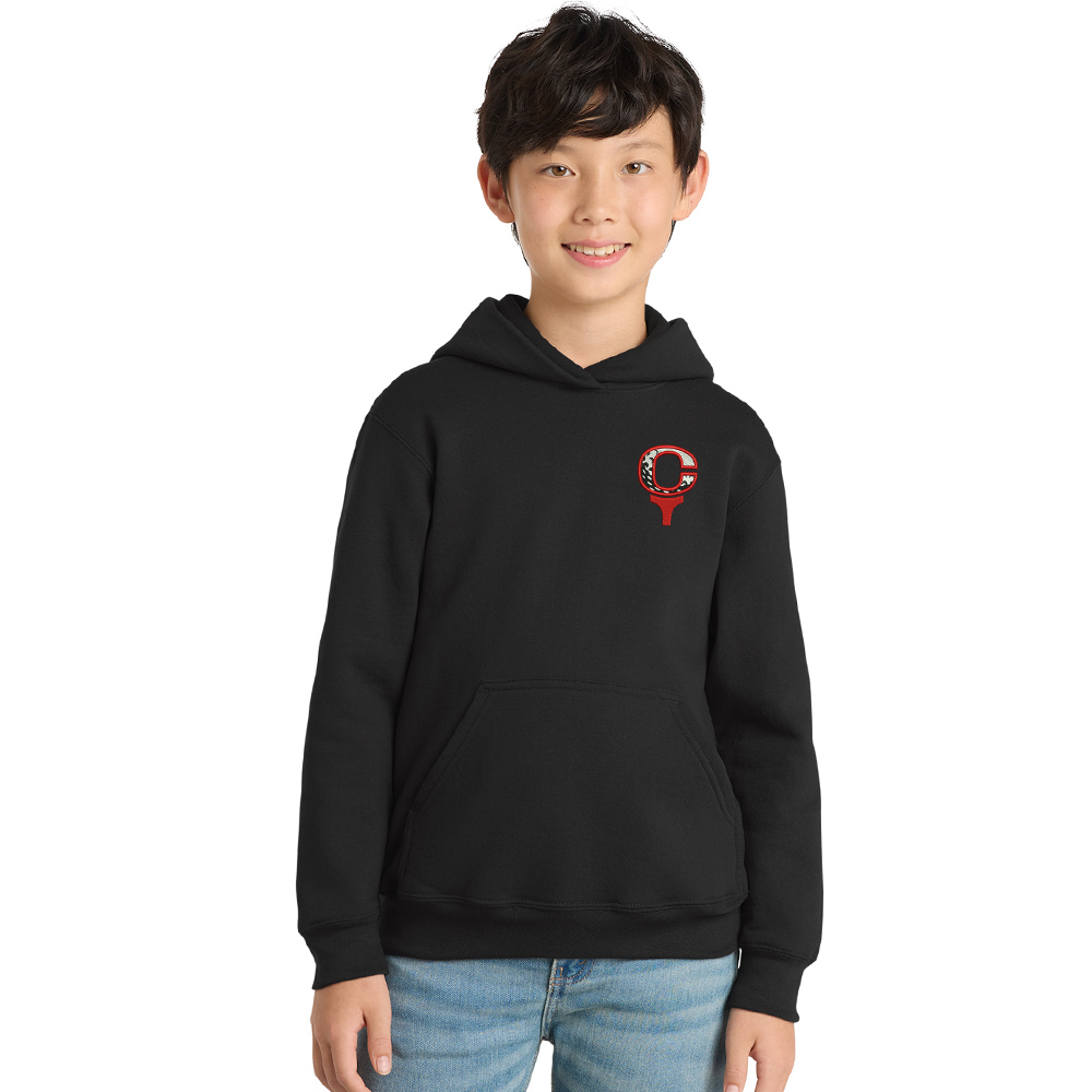 River King Golf Youth Hooded Sweatshirt - Black
