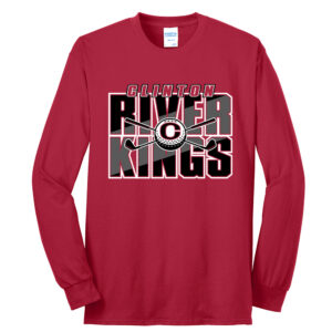 River King Golf Unisex Long Sleeve Cotton T Shirt -Red