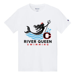 River Queen Swim Champion Cotton Unisex Tagless T Shirt – White