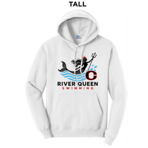 River Queen Swim TALL Classic Pullover Hooded Sweatshirt – White