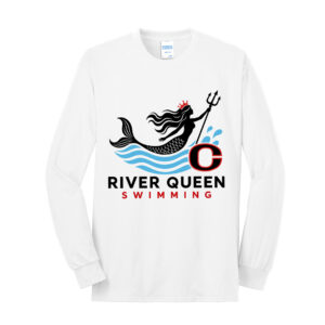 River Queen Swim Unisex Long Sleeve Core Blend T Shirt – White