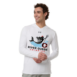 River Queen Swim Under Armour Mens Team Vanish Performance Hoodie – White