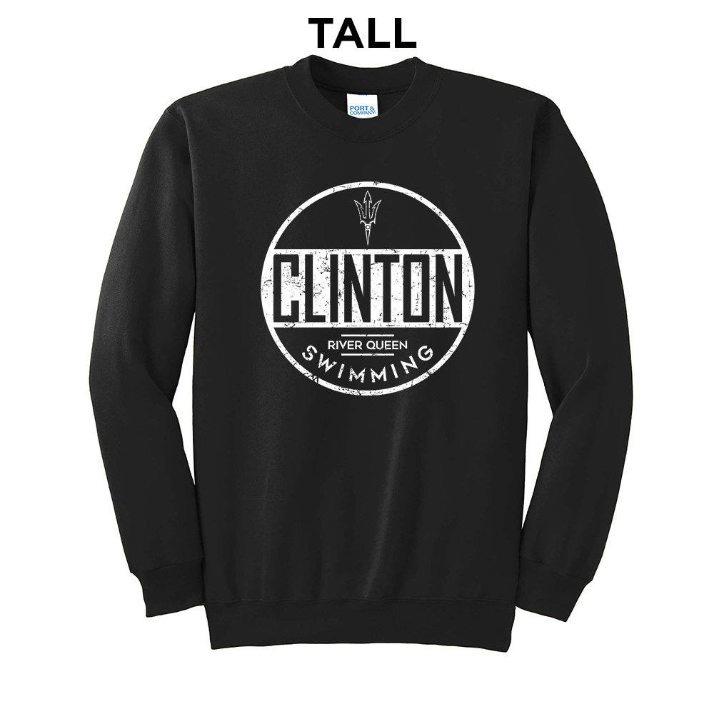 River Queen Swim TALL Ultimate Crewneck Sweatshirts - Black
