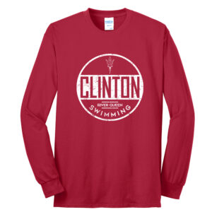 River Queen Swim Unisex Cotton Long Sleeve Tee-Red