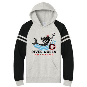 River Queen Swim Jerzees Unisex NuBlend Varsity Colorblock Hooded Sweatshirt – OatmealHeather/Black