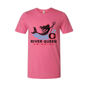River Queen Swim Unisex Premium Short Sleeve Tee-Heather Charity Pink