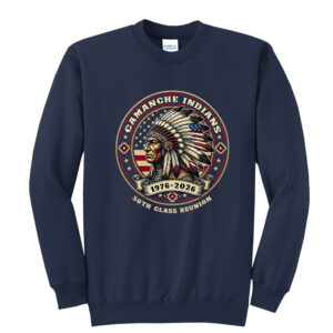 Camanche 50th Reunion Unisex  Core Fleece Crewneck Sweatshirt – Navy