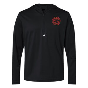 River Queen VB adidas Men’s Lightweight Quarter-Zip Hooded Pullover-Black