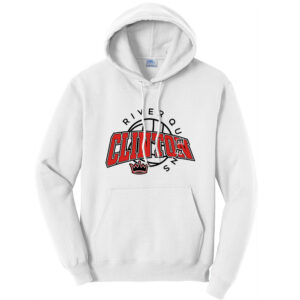 River Queen VB Unisex Classic Core weight Cozy Pullover Hooded Sweatshirt – White