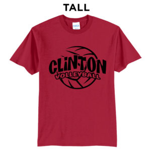 River Queen VB Tall Core Blend short Sleeve T Shirt – Red