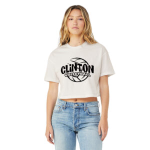 River Queen VB BELLA CANVAS Women’s Jersey Crop Tee – VintageWhite