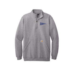 STORM Carhartt Adult Midweight 1/4 Zip Mock Neck Sweatshirt – HeatherGrey
