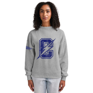 STORM Charles River Women’s Willow Mock Neck Sweatshirt – HeatherGrey