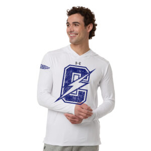 STORM Under Armour Mens Team Vanish Performance Hoodie – White
