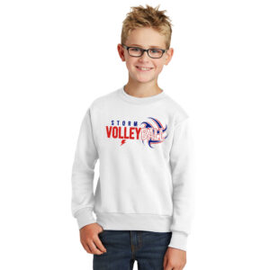 Camanche VB Youth Crewneck Sweatshirt – White