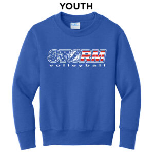 Camanche VB Youth Crewneck Sweatshirt -Royal