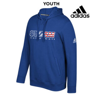 Camanche VB Adidas Youth Fleece Hooded Sweatshirt- Royal (YS-YL)