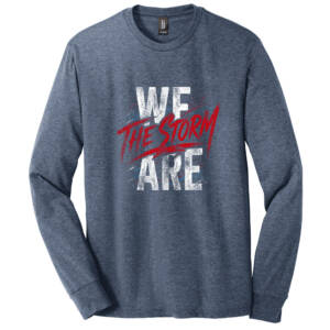 Storm District Made Men’s Perfect Tri Long Sleeve Crew Tee-Navy Frost