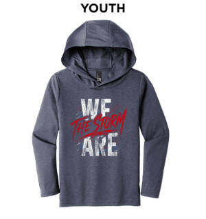 Storm District Youth Perfect Tri Long Sleeve Hoodie-Navy Frost