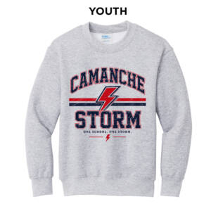 Storm Youth Fleece Crewneck Sweatshirt-Ash