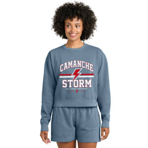 Storm Comfort Colors Women’s Mid-Length Crewneck Sweatshirt-Blue Jean