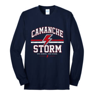 Storm Unisex Cotton Long Sleeve Tee-Navy