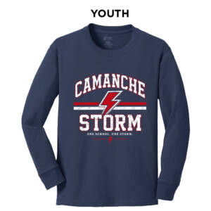 Storm Youth Cotton Long Sleeve Tee-Navy
