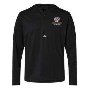 Sabers Adidas Men’s Lightweight Quarter-Zip Hooded Pullover-Black